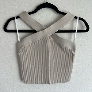 Babaton Sculpt Knit Criss Cross Cropped Tank